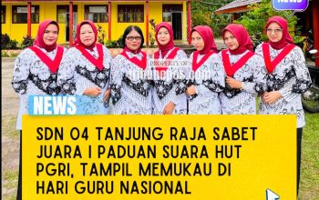SDN 04 Tanjung Raja Sabet Juara I Paduan Suara HUT PGRI, Tampil Memukau di Hari Guru Nasional
