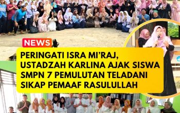 Peringati Isra Mi’raj, Ustadzah Karlina Ajak Siswa SMPN 7 Pemulutan Teladani Sikap Pemaaf Rasulullah