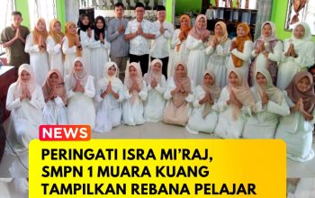 Peringati Isra Mi’raj, SMPN 1 Muara Kuang Tampilkan Rebana Pelajar