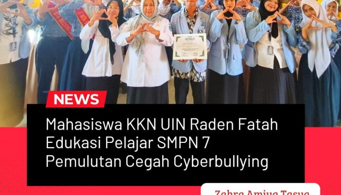 Mahasiswa KKN UIN Raden Fatah Edukasi Pelajar SMPN 7 Pemulutan Cegah Cyberbullying