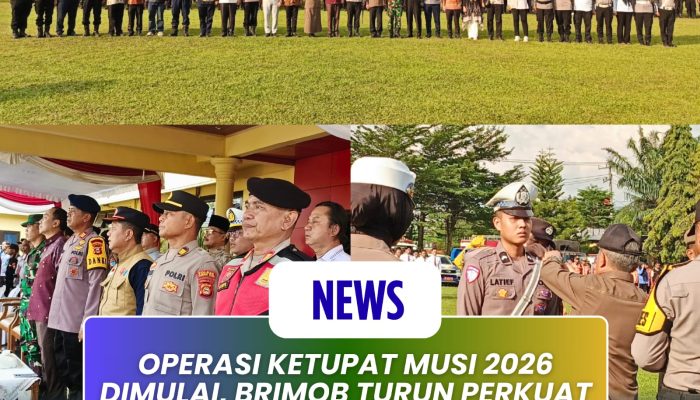 Operasi Ketupat Musi 2026 Dimulai, Brimob Turun Perkuat Pengamanan Ogan Ilir